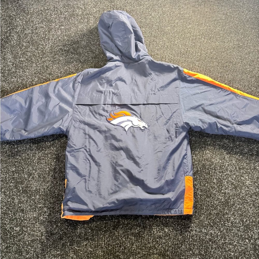 Denver Broncos Official NFL Reversible Jacket Youth Large 14-16 / Women’s Small - Picture 4 of 9